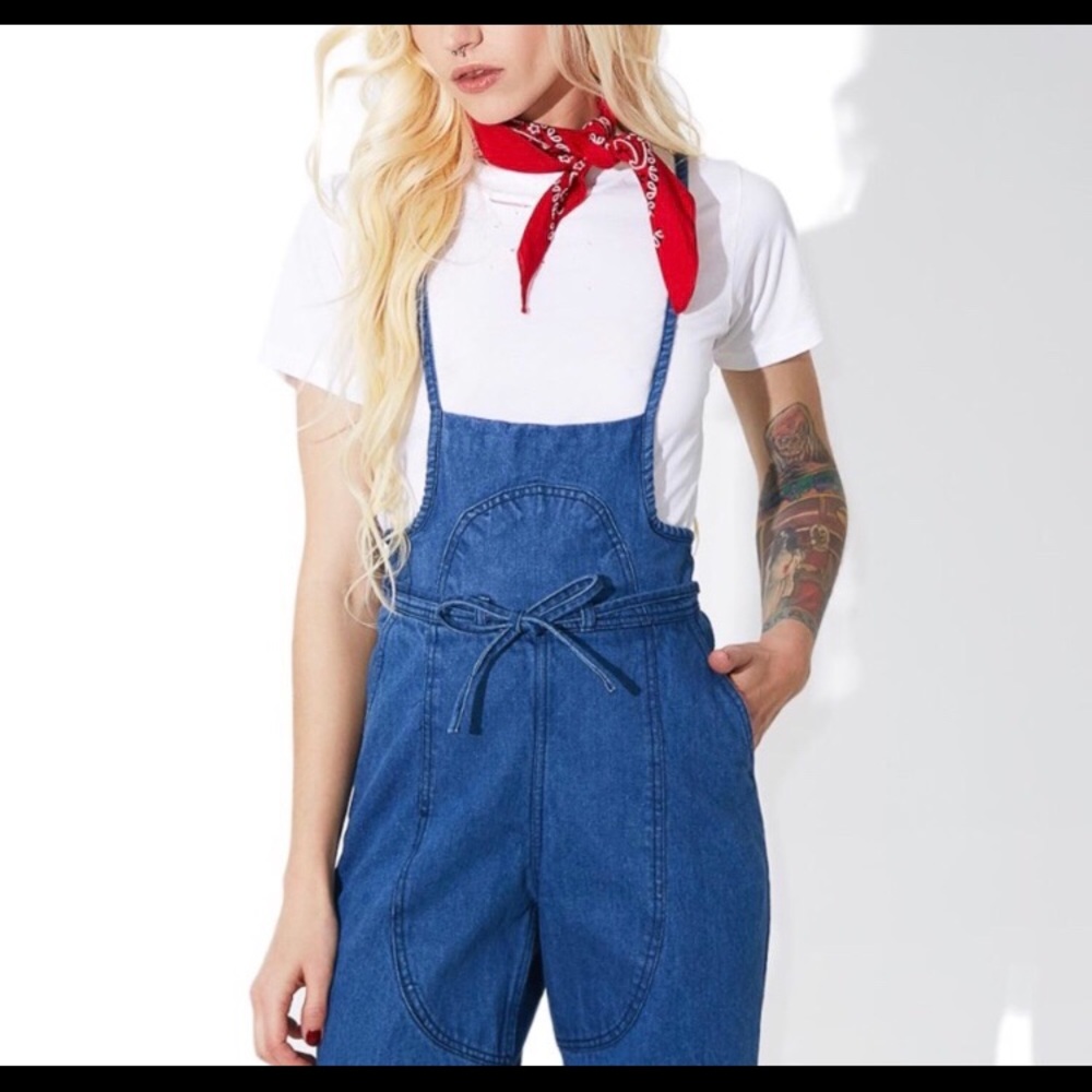 Denim overalls